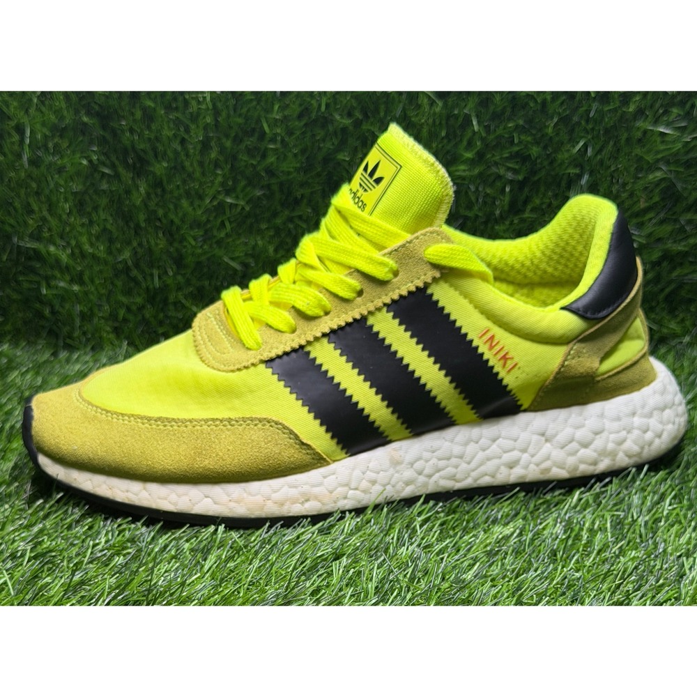 Adidas Iniki Runner Boost Solar Yellow Black Mens Size 8 Sneakers BB2094